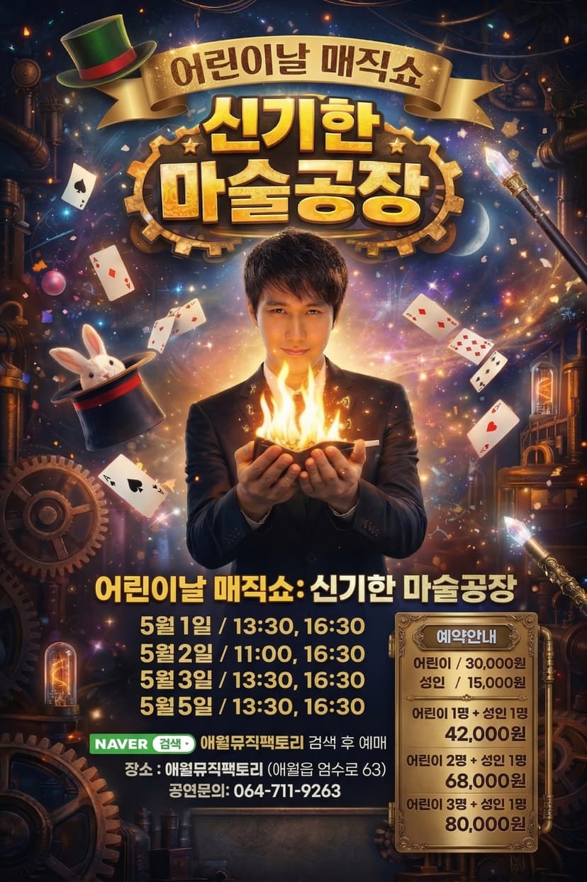 어린이날 매직쇼: 신기한 마술공장 [제주]